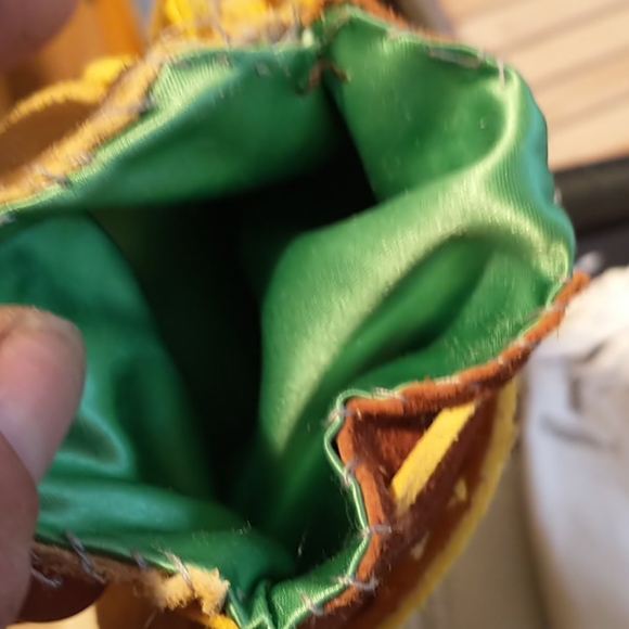 Buck skin fringed leather sugar skull pouch - Picture 5 of 5